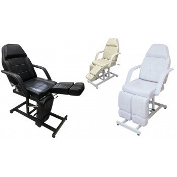 Кресло-кушетка  CH-246T black / white    для педикюра, косметологии, татуажа 